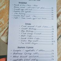 Menu from February 2019 at Maruf Devi Rasta Cafe in Medewi