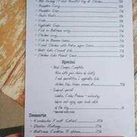 Menu from February 2019 at Maruf Devi Rasta Cafe in Medewi