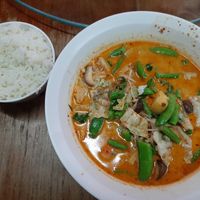 Red curry at Inthira in Mae Hong Son