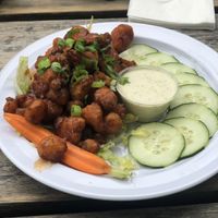 BBQ bourbon cauliflower bites at Victoria Bar in Portland