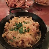 Skillet Mac and fries at Victoria Bar in Portland