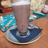 Vegan hot chocolate made with soy milk at Slot Oostende in Goes