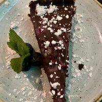 Vegan chocolate raspberry pie  at Slot Oostende in Goes