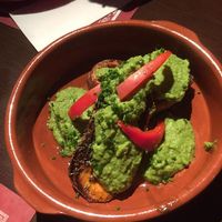 Gebackene Süßkartoffel mit Erbsensauce at La Tasca in Saarlouis