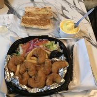 Vegan shrimp dinner and vegan galato! I gotta get back here  at Nicky's of Beverly in Chicago