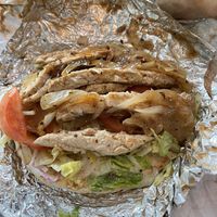 Vegan Jerk Chick’n on a Pita  at Nicky's of Beverly in Chicago