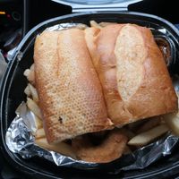 Vegan Shrimp Dinner (French bread) at Nicky's of Beverly in Chicago