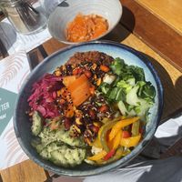 Rainbow pad thai and kimchi  at Nutbutter in Dublin