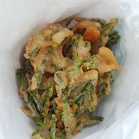 Battered samphire at Chesil Chippie in Portland