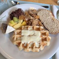 vegan waffle, vegan cheese & more  at Tibits in Basel