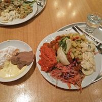 food and dessert at Tibits in Basel