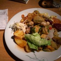 Buffet selection at Tibits in Basel