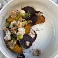 Red and yellow beet with walnuts at Camion in Antwerpen