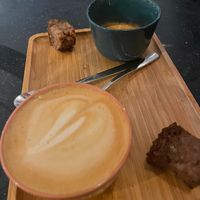 Café cortado and espresso  at Camion in Antwerpen