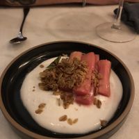 rabarber custard crumble  at Camion in Antwerpen