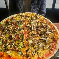 Half vegan princess, half fun guy (large) at Fat Badgers Pizza Bar in Queenstown