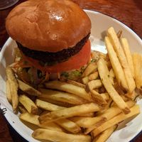 Veggie Kürbis-Chia (10€) with Pommes (4€) at Otto's Burger - Lange Reihe in Hamburg