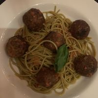 Menu of the day (spaghetti and meatballs made of lentils) at Verde Que Te Quiero Verde - Cafferata in Rosario