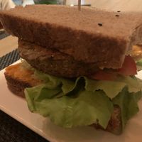 Lentil burger at Verde Que Te Quiero Verde - Cafferata in Rosario