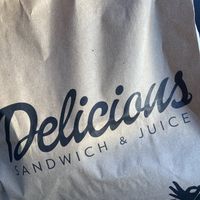 Came in a cute bag to-go at Delicious Sandwich and Juice in Kolding
