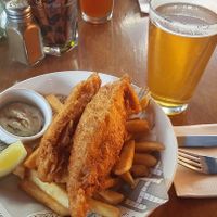 Vegan fish and chips  at Halo in Queenstown