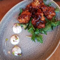Cauliflower wings in general tso sauce - excellent!! at Halo in Queenstown