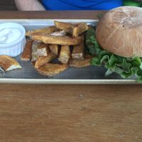 Seitan burger at Halo in Queenstown