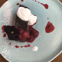 Chocolate brownie  at Halo in Queenstown