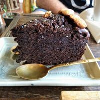 Cacoa tahini cake, divine! at Coffee Stains in Pai