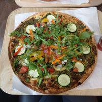 Veganer Flammkuchen at Küchen-Wirtschaft Bismarck in Dortmund