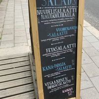 Vegan salad at Bagel House in Aabo