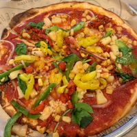 Pizza with all the toppings. No cheese or meat!  at Pieology in Dublin