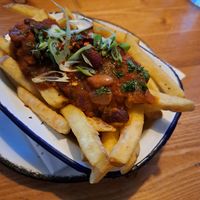 Loaded fries with bean chilli at Harbour Kitchen in Cowes