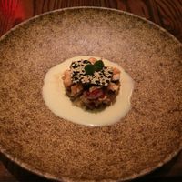 Absurdly delicious desert from the vegan tasting menu (upon request) at Indian Accent in New York City