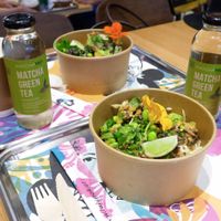 Vegan poke bowls  at Lulupok in Santiago