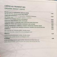 the menu at Chez Germain in Paris