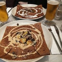 Chiara and Diane crêpes at Chez Germain in Paris
