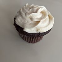 Chocolate cupcake at Soleil & Suns Bakery in Woodstock
