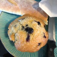Lemon blueberry muffins  at Soleil & Suns Bakery in Woodstock