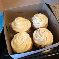 Vanilla cupcakes  at Soleil & Suns Bakery in Woodstock