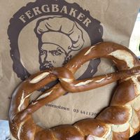 giant pretzel   at Fergbaker in Queenstown