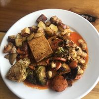 Blackened tofu with roasted potatoes & vegetables at Bird's Nest Cafe in Nashville