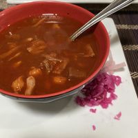 Side of pozole at Veggie Del Sol in Brownsville