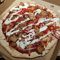 Smokey BBQ pulled jackfruit pizza at Crust Gourmet Pizza Bar in Broadbeach