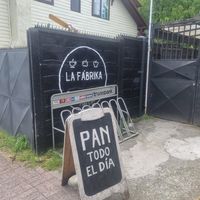 Outside at La Fabrika in Pucon