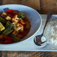 Thai Red Curry at Ravens' Restaurant in Mendocino