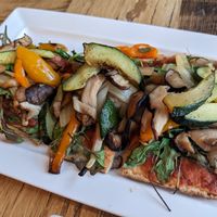 Rustic flatbread at Ravens' Restaurant in Mendocino