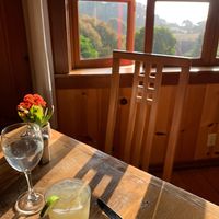 Beautiful view before sunset at Ravens' Restaurant in Mendocino