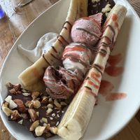 Banana Split  at Ravens' Restaurant in Mendocino