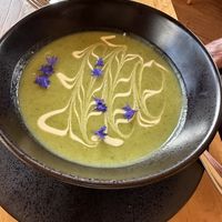 Cauliflower zucchini bisque Yummy 😋   at Ravens' Restaurant in Mendocino